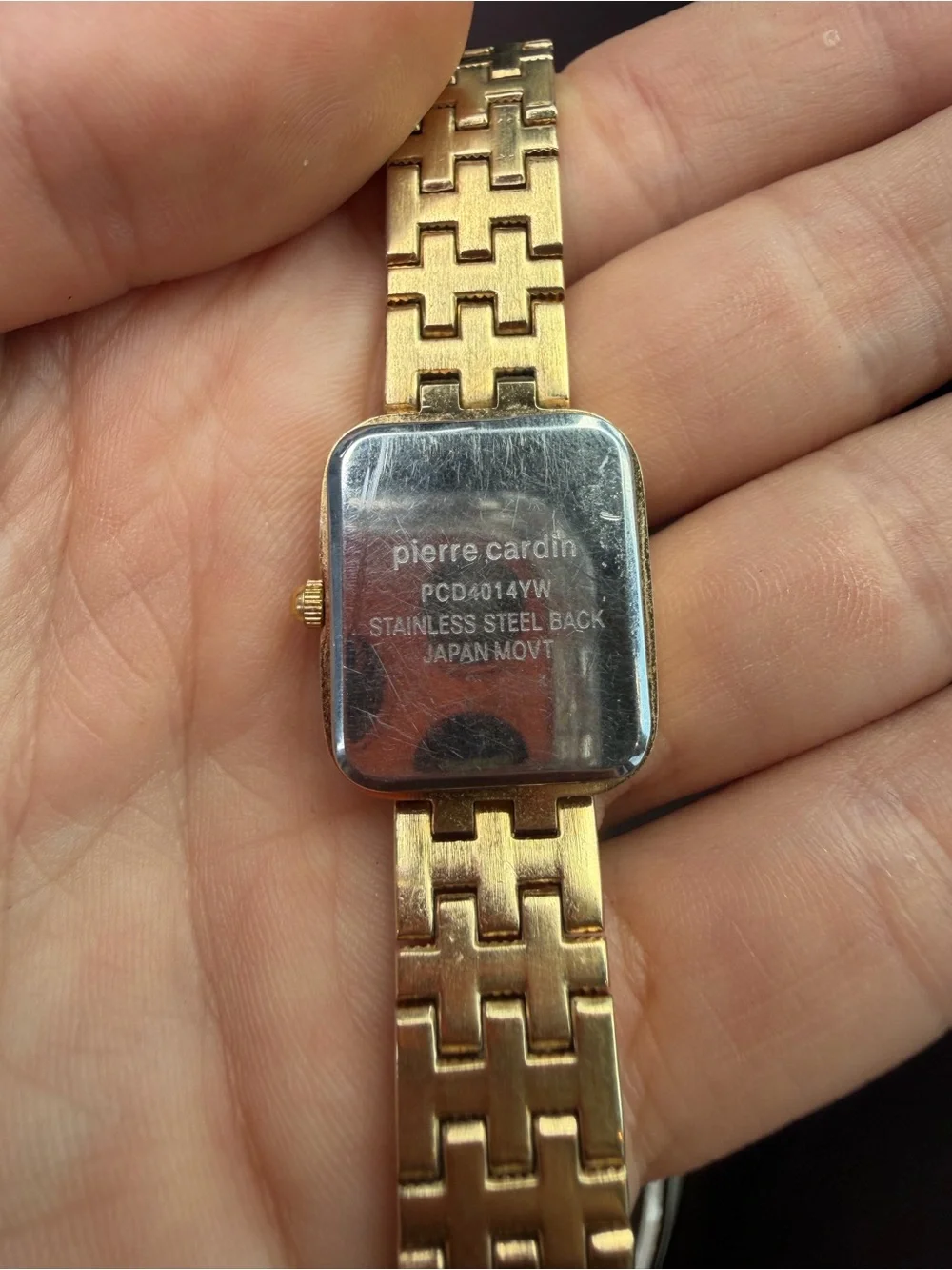 Pierre Cardin Gold-Tone Diamond Accent Ladies Bracelet Watch